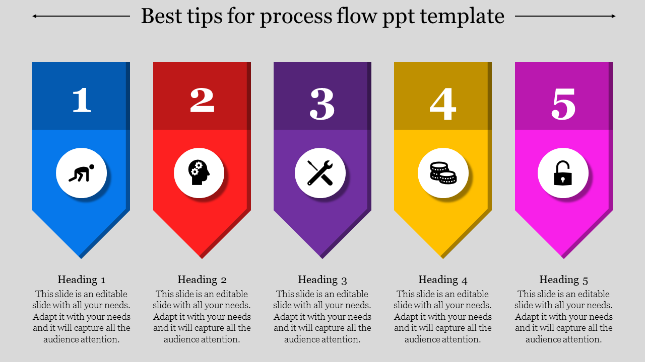 Download Multi-Color Process Flow PPT Template